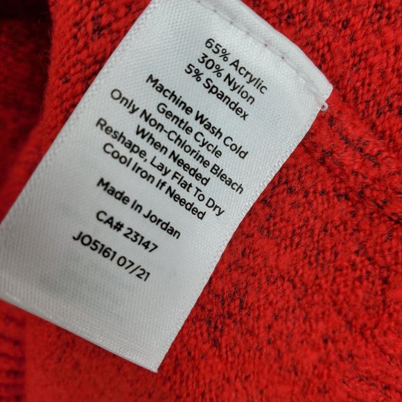 Talbots Plus Red Long Sleeved Women's Tunic Button Neck Sweater 3X - Picture 10 of 10